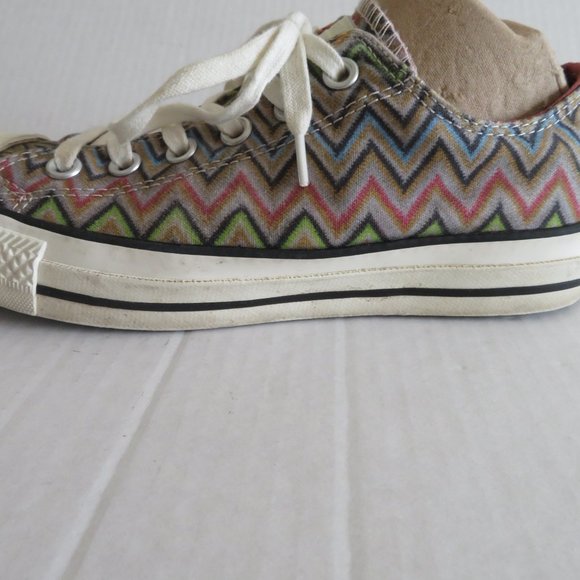 Converse X Missoni-ZigZag Chevron Low Top Sneaker/Tennis Shoe, Sz 8 Women - Picture 8 of 16